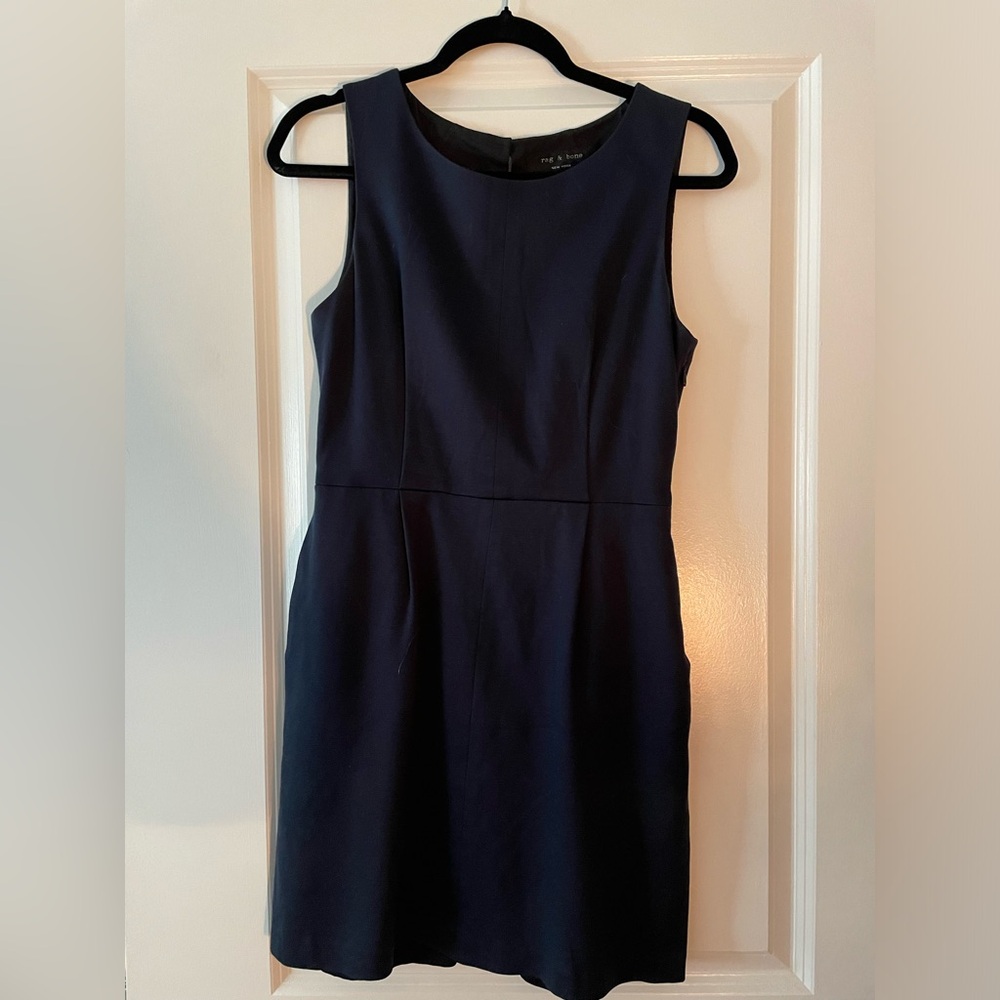 Rag & Bone Dark Navy Mini Sheath Dress